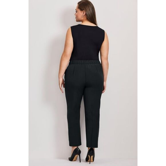 483 Women’s Black Pull-On Ankle Dress Pants – Plus Size Stretch Trousers - Picture 5 of 5